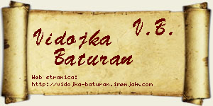 Vidojka Baturan vizit kartica